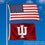 College Flags & Banners Co. Indiana Hoosiers 2x3 Foot Small Flag and USA 3x5 Flag Set - Sports Collectibles, Sports Memorabilia, Sports Fan Shop, Sports Gifts