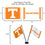 WinCraft Tennessee Volunteers Desk and Table Top Flags - Sports Collectibles, Sports Memorabilia, Sports Fan Shop, Sports Gifts