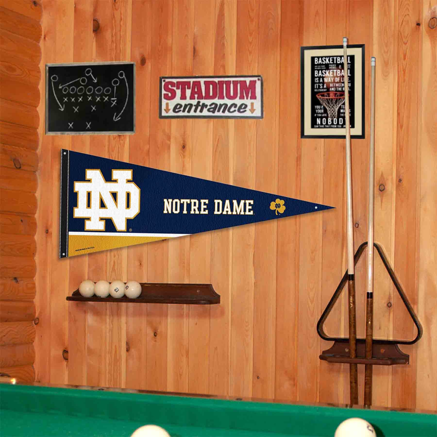 College Flags & Banners Co. Irish Pennant Flag and Wall Tack Mount Pads - Sports Collectibles, Sports Memorabilia, Sports Fan Shop, Sports Gifts