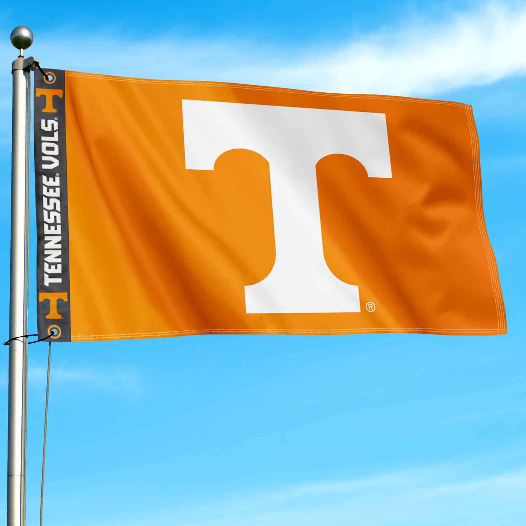 College Flags & Banners Co. Tennessee Volunteers Printed Header 3x5 Foot Banner Flag - Sports Collectibles, Sports Memorabilia, Sports Fan Shop, Sports Gifts