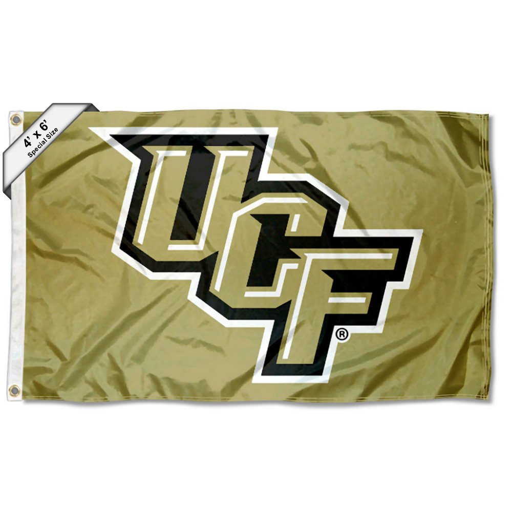 College Flags & Banners Co. UCF Knights 4 ft x 6 ft New Metallic Gold Flag - Sports Collectibles, Sports Memorabilia, Sports Fan Shop, Sports Gifts