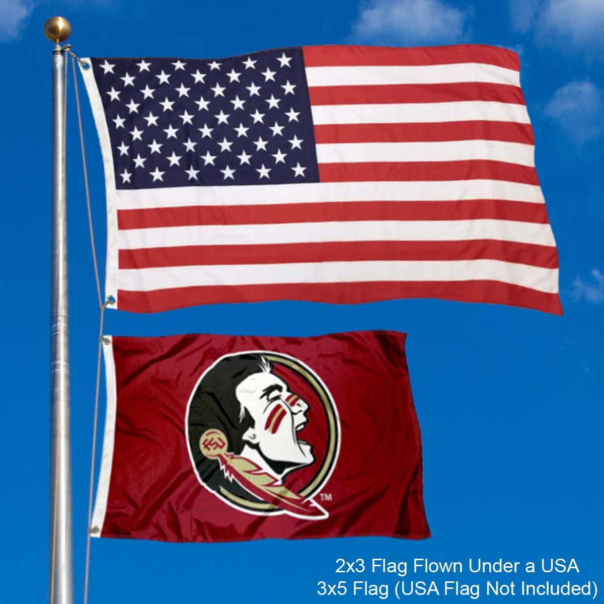 College Flags & Banners Co. Florida State Seminoles 2x3 Foot Flag - Sports Collectibles, Sports Memorabilia, Sports Fan Shop, Sports Gifts