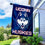 Connecticut Huskies House Flag with Flag Pole Set - Sports Collectibles, Sports Memorabilia, Sports Fan Shop, Sports Gifts
