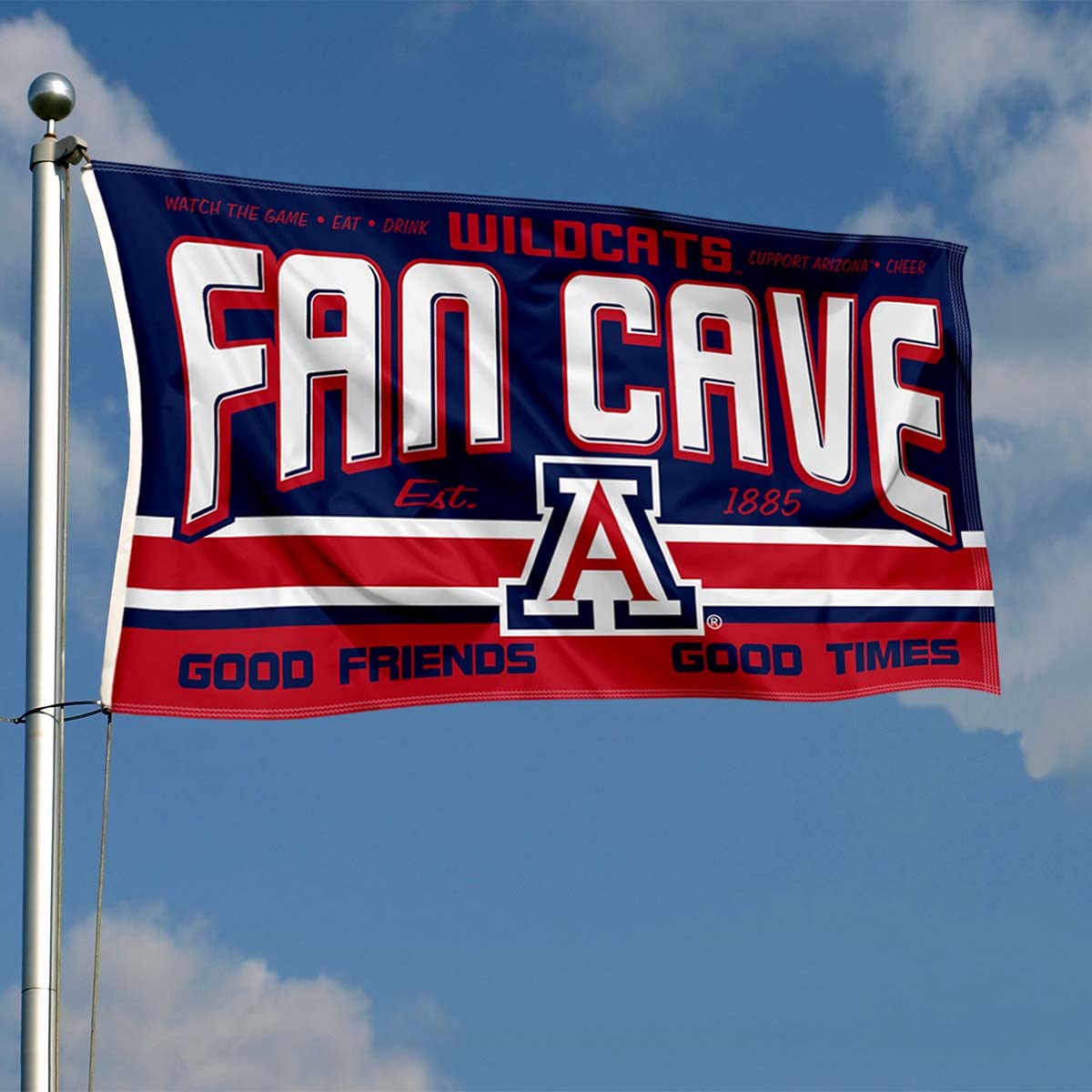 Arizona Wildcats Fan Man Cave Banner Flag - Sports Collectibles, Sports Memorabilia, Sports Fan Shop, Sports Gifts