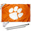 College Flags & Banners Co. Clemson Tigers Orange Flag with Pole and Bracket Kit - Sports Collectibles, Sports Memorabilia, Sports Fan Shop, Sports Gifts