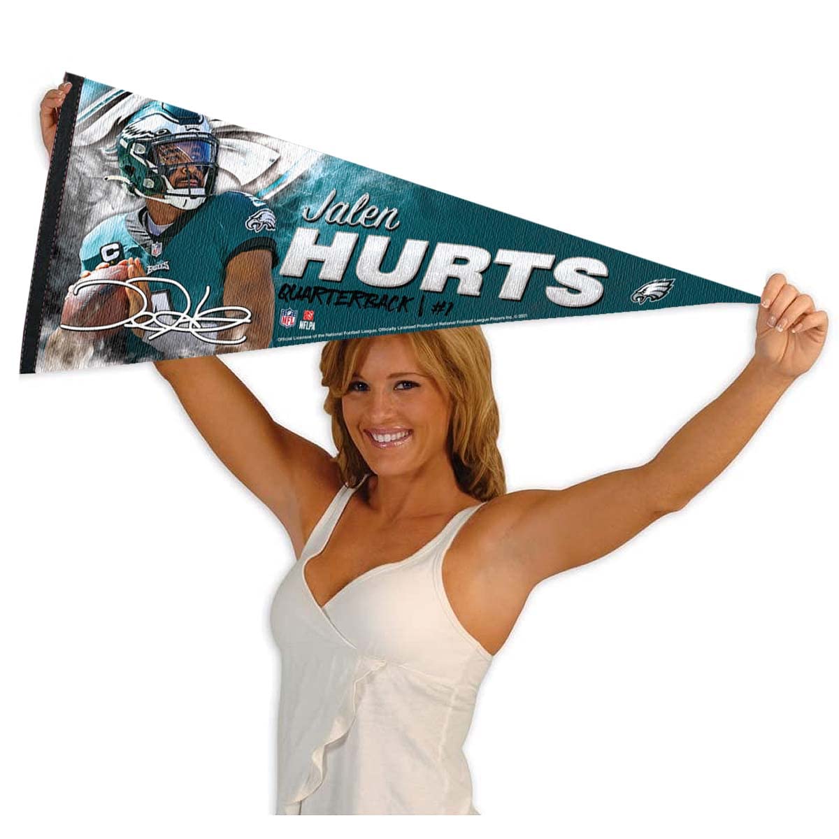 WinCraft Philadelphia Eagles Hurtz Pennant Banner Flag - Sports Collectibles, Sports Memorabilia, Sports Fan Shop, Sports Gifts