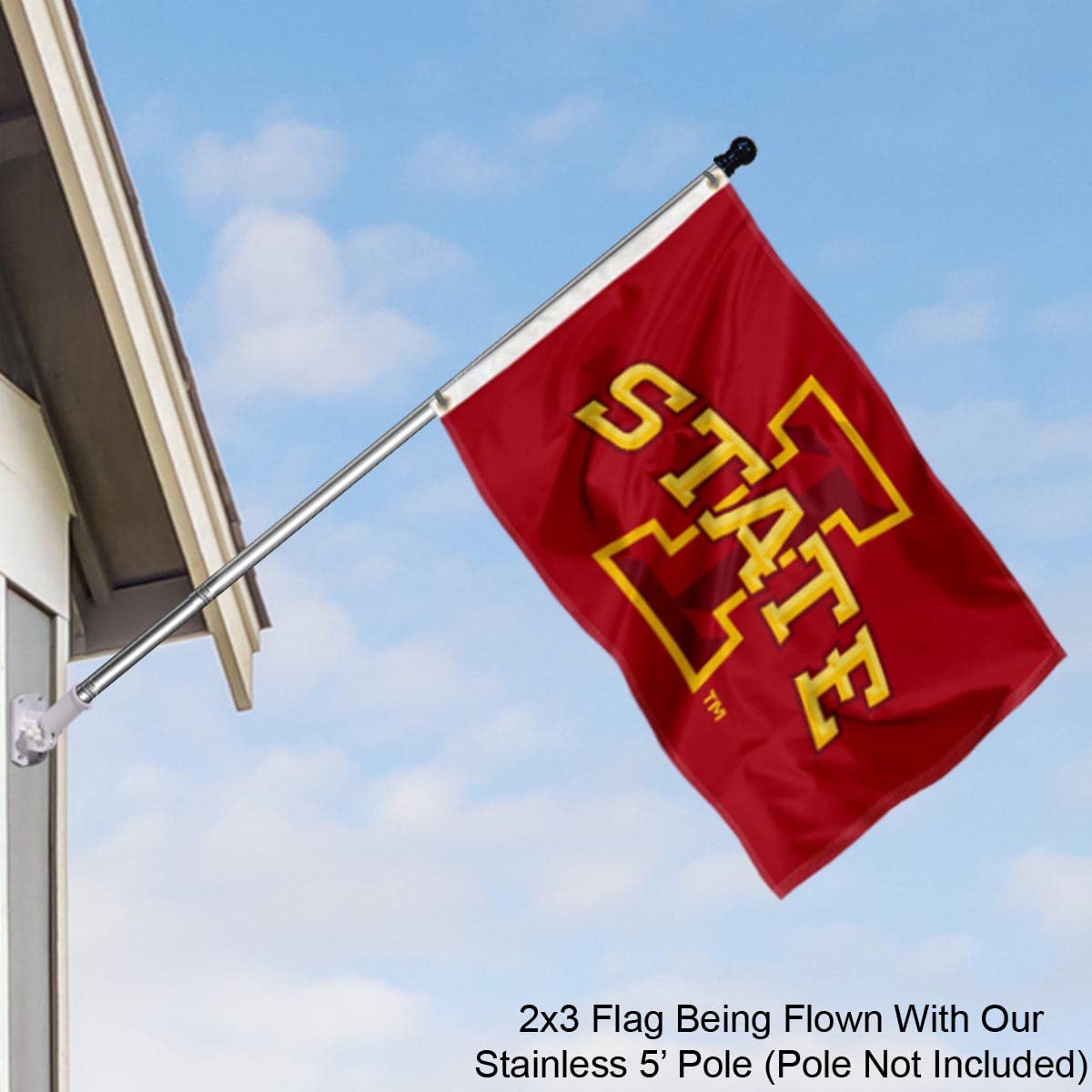 College Flags & Banners Co. Iowa State Cyclones Small 2x3 Foot Flag - Sports Collectibles, Sports Memorabilia, Sports Fan Shop, Sports Gifts
