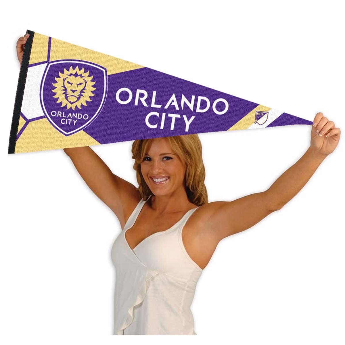 WinCraft Orlando City Soccer Club Pennant Flag Banner - Sports Collectibles, Sports Memorabilia, Sports Fan Shop, Sports Gifts