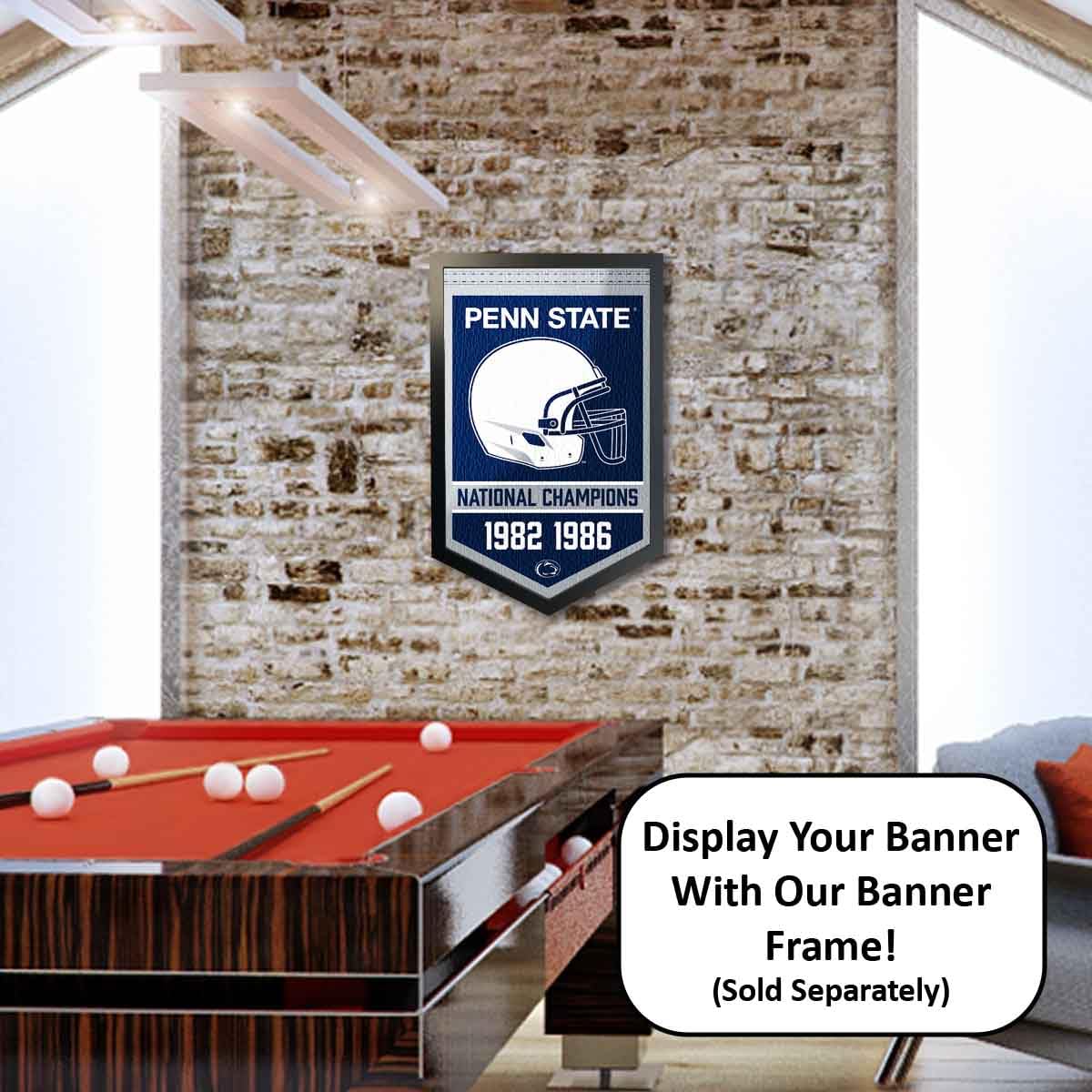 Penn State Nittany Lions Football National Champions Banner - Sports Collectibles, Sports Memorabilia, Sports Fan Shop, Sports Gifts