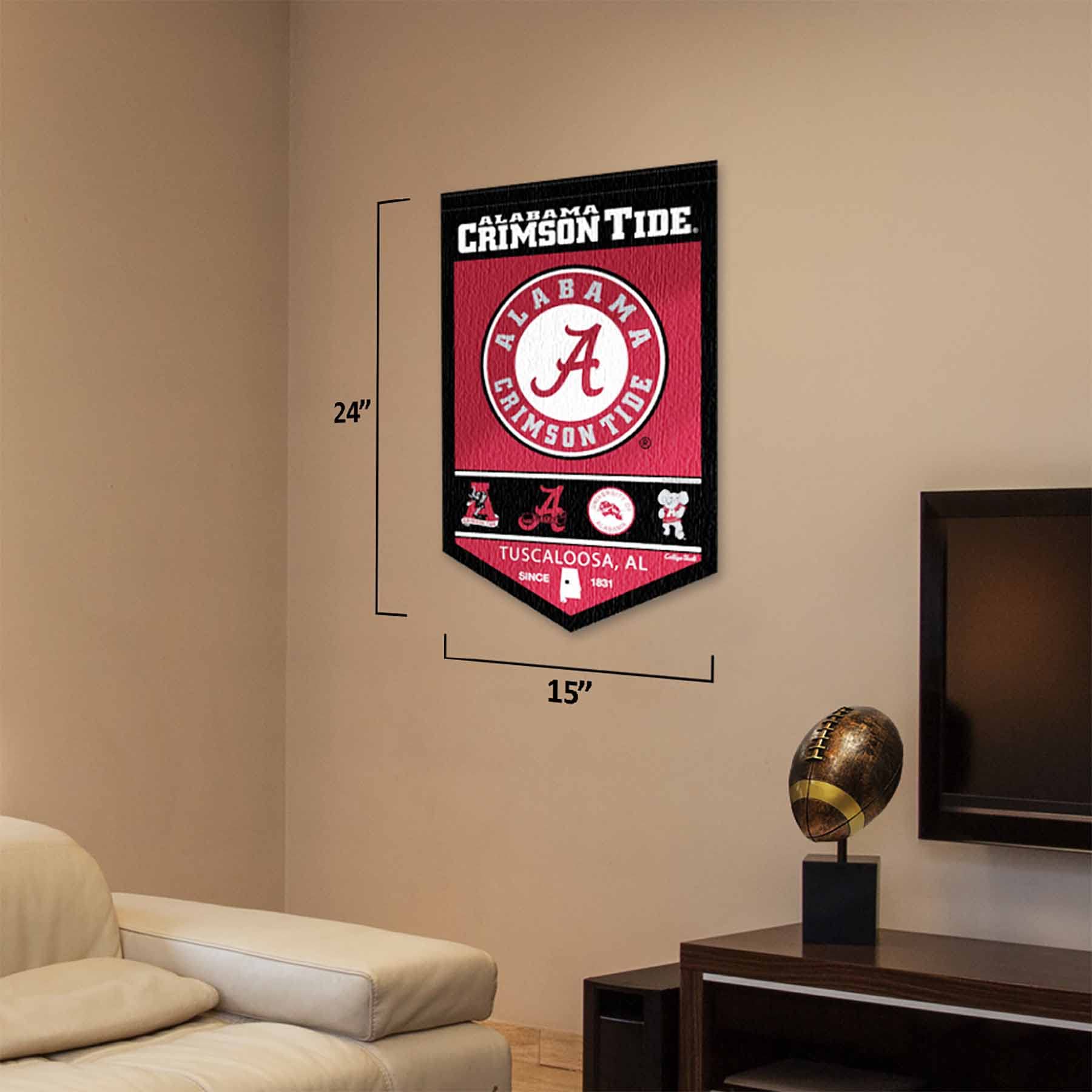 College Flags & Banners Co. Alabama Crimson Tide Heritage History Banner Pennant - Sports Collectibles, Sports Memorabilia, Sports Fan Shop, Sports Gifts