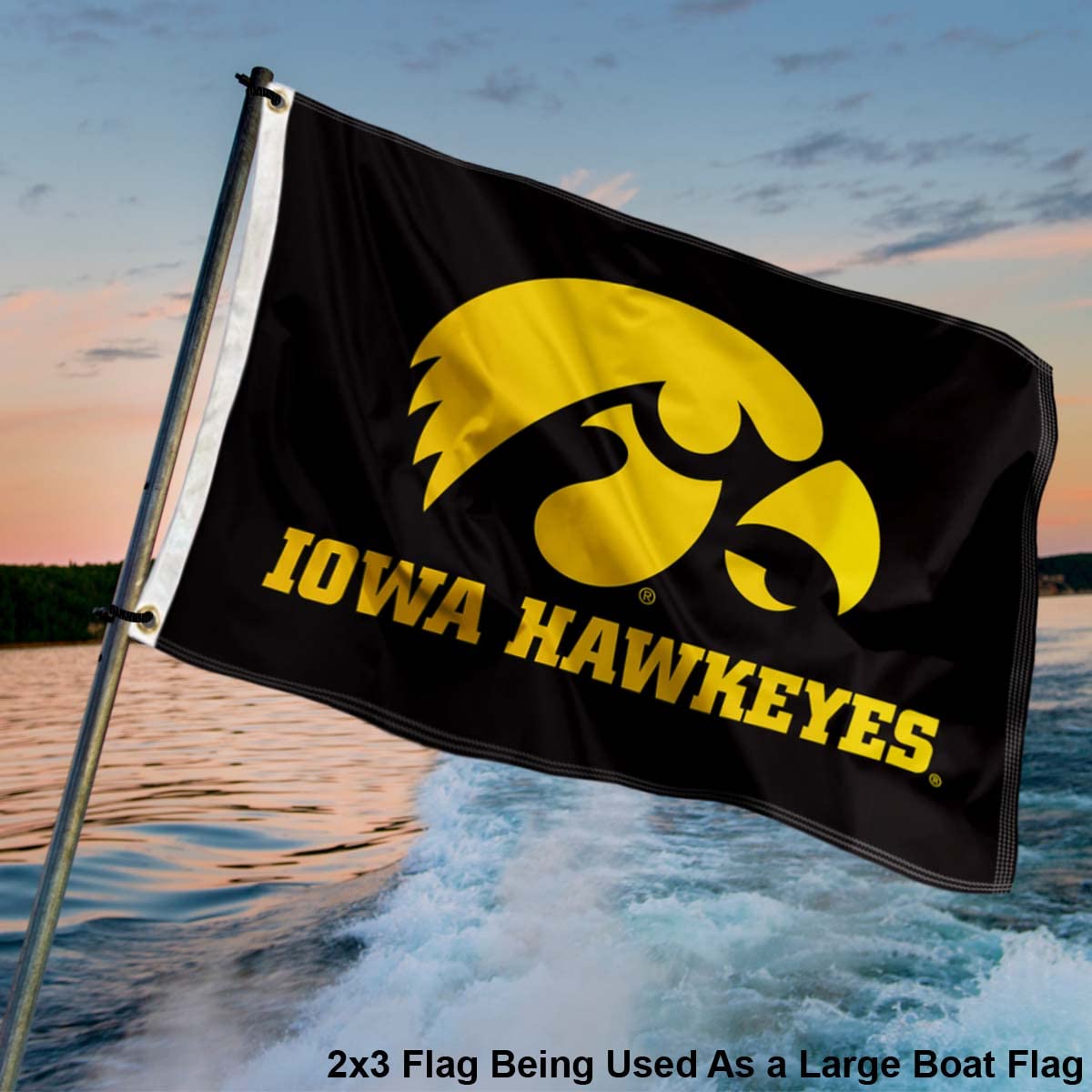 College Flags & Banners Co. Hawkeyes Small 2x3 Foot Flag - Sports Collectibles, Sports Memorabilia, Sports Fan Shop, Sports Gifts