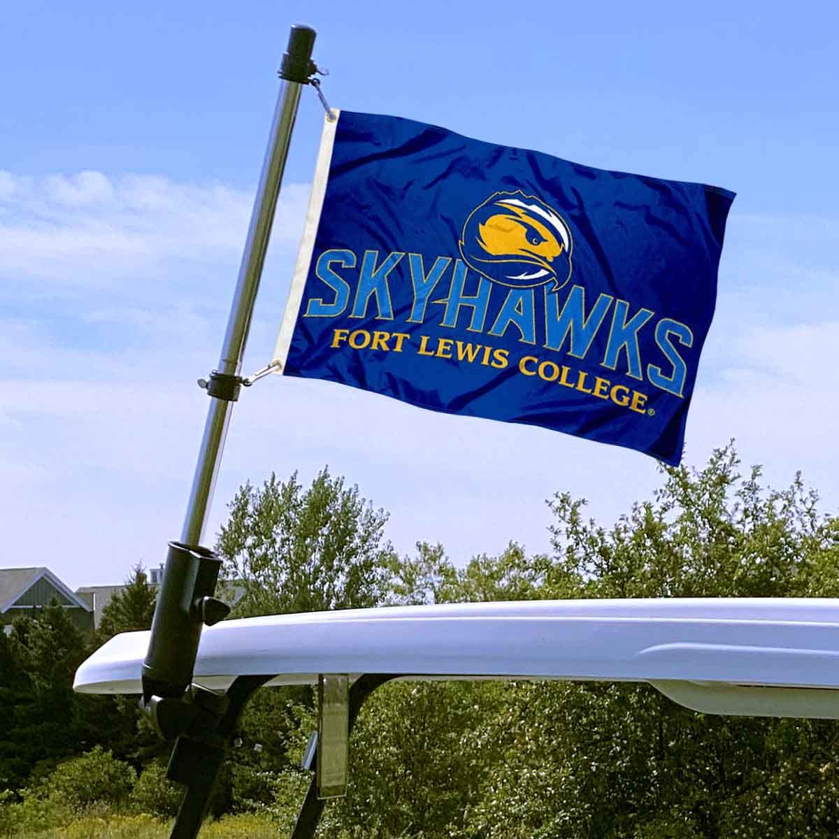 College Flags & Banners Co. Fort Lewis Skyhawks Boat and Nautical Flag - Sports Collectibles, Sports Memorabilia, Sports Fan Shop, Sports Gifts