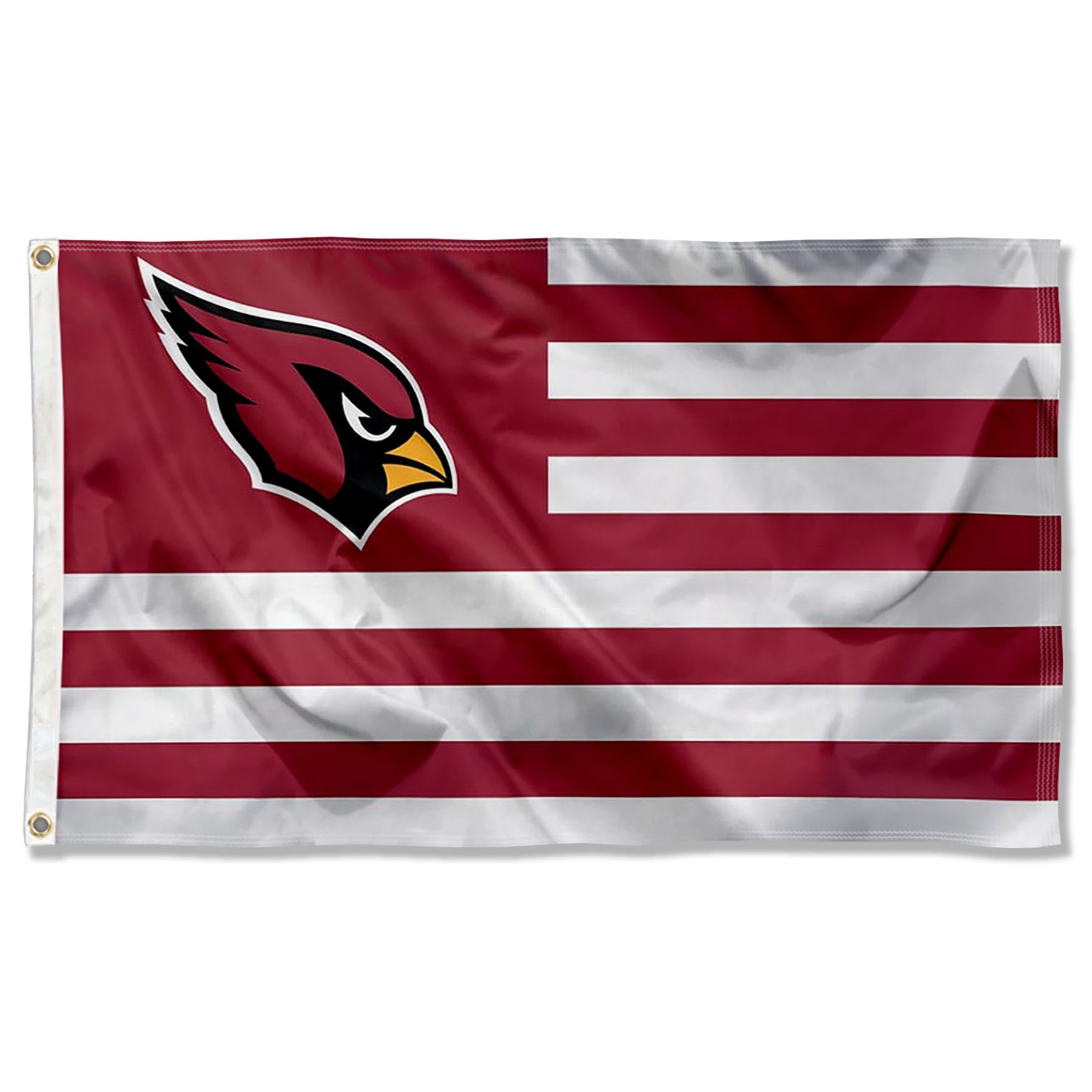 WinCraft Arizona Cardinals Nation Americana Flag Outdoor Indoor 3x5 Foot Banner - Sports Collectibles, Sports Memorabilia, Sports Fan Shop, Sports Gifts