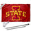 Iowa State Cyclones Flag with Pole and Bracket Complete Set - Sports Collectibles, Sports Memorabilia, Sports Fan Shop, Sports Gifts