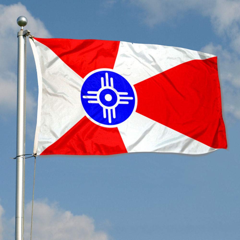 Sports Flags Pennants Company City of Wichita Flag 3x5 Foot Banner - Sports Collectibles, Sports Memorabilia, Sports Fan Shop, Sports Gifts