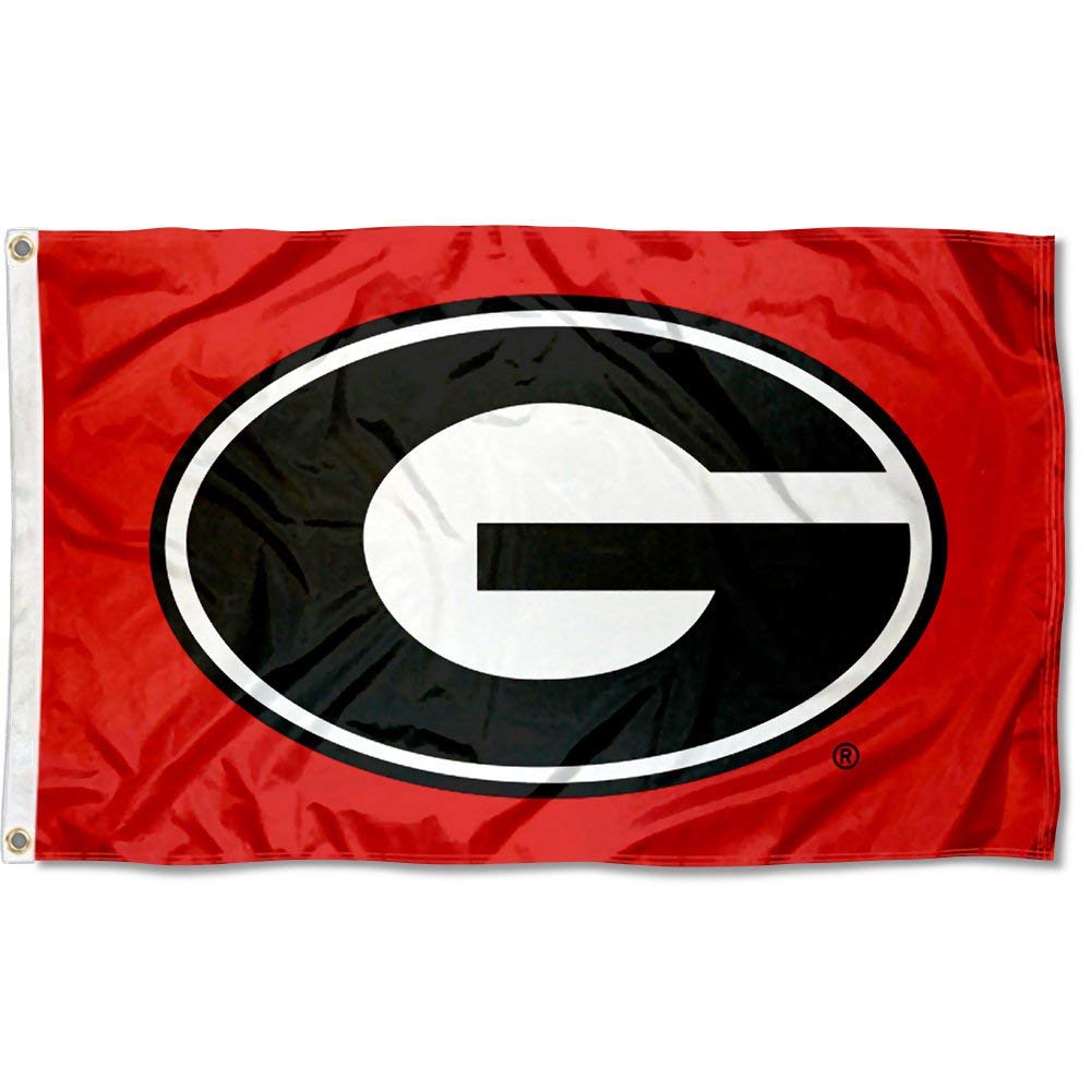 College Flags & Banners Co. University of Georgia Polyester and USA Flag 3x5 Set - Sports Collectibles, Sports Memorabilia, Sports Fan Shop, Sports Gifts