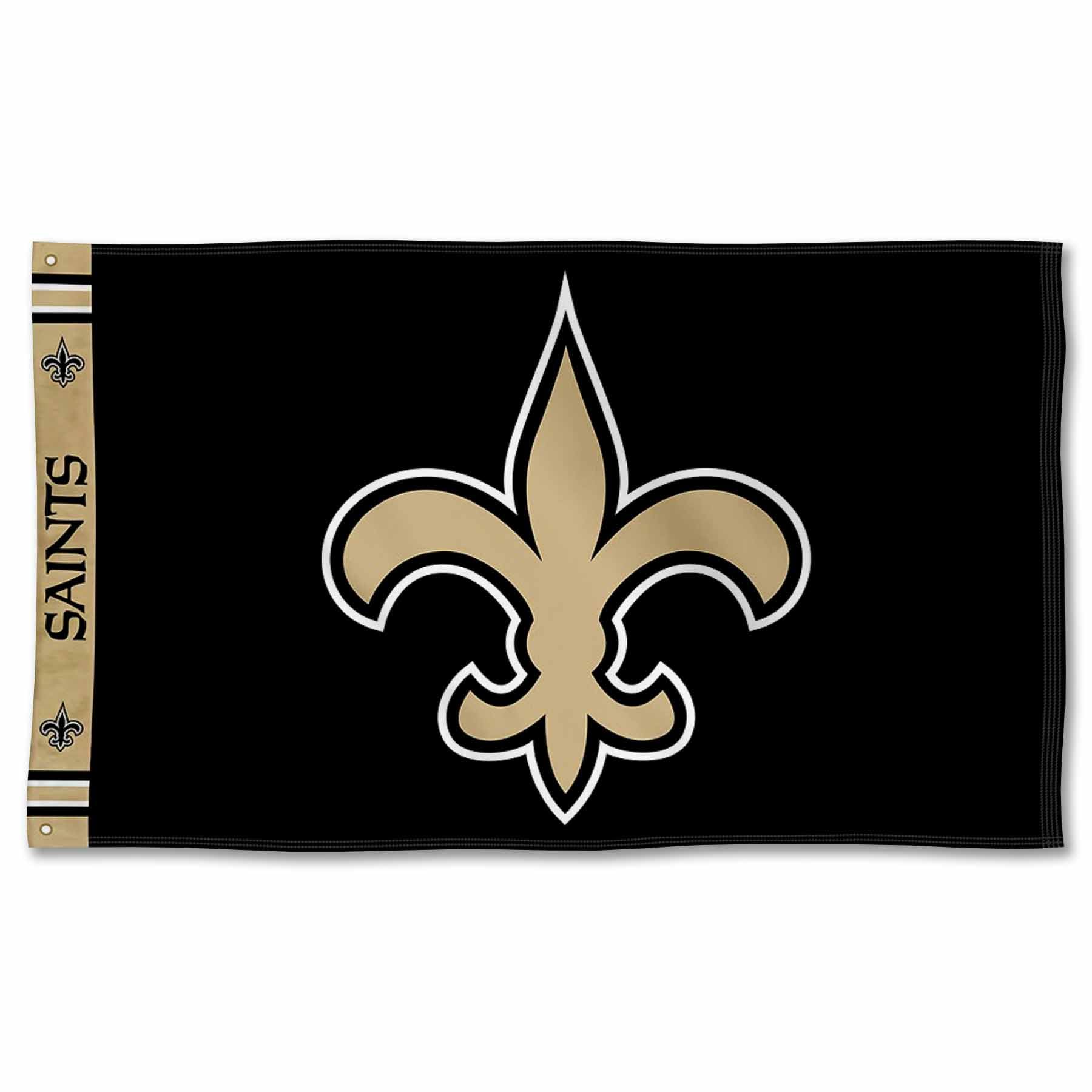 WinCraft New Orleans Saints Printed Header 3x5 Foot Banner Flag - Sports Collectibles, Sports Memorabilia, Sports Fan Shop, Sports Gifts