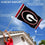 College Flags & Banners Co. Georgia Bulldogs Black Flag with Pole and Bracket Holder University Set - Sports Collectibles, Sports Memorabilia, Sports Fan Shop, Sports Gifts