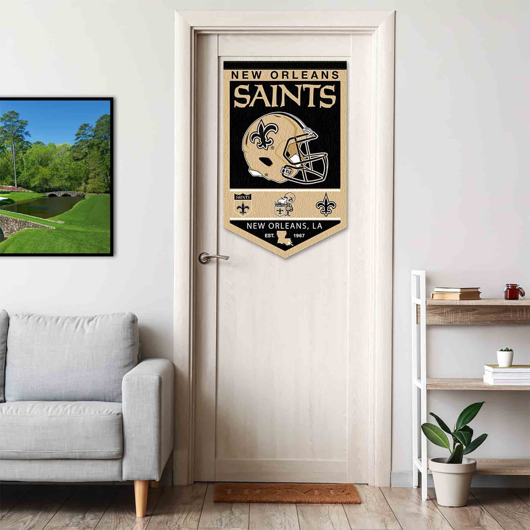WinCraft New Orleans Saints Heritage History Banner Pennant - Sports Collectibles, Sports Memorabilia, Sports Fan Shop, Sports Gifts