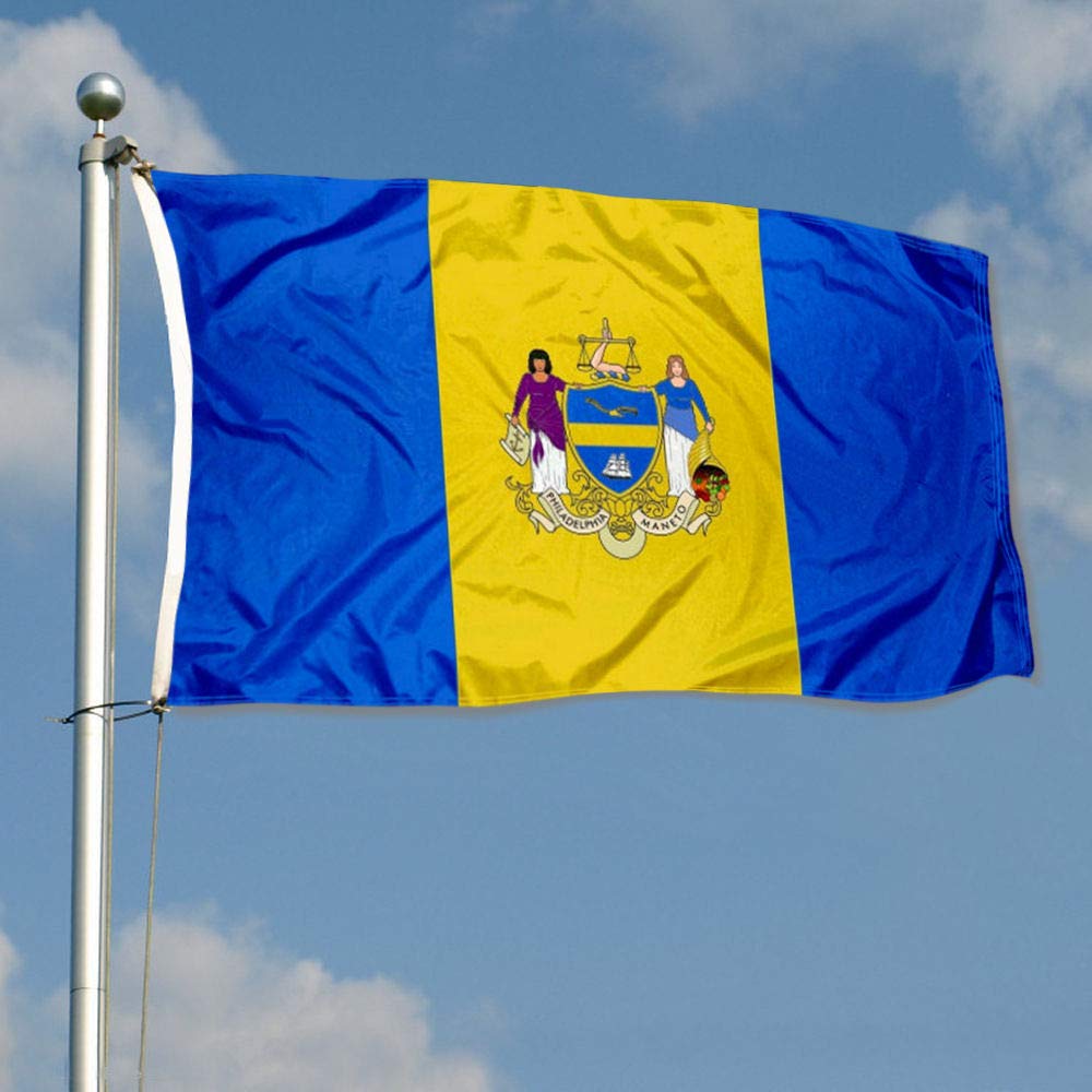 Sports Flags Pennants Company City of Philadelphia Flag 3x5 Foot Banner - Sports Collectibles, Sports Memorabilia, Sports Fan Shop, Sports Gifts