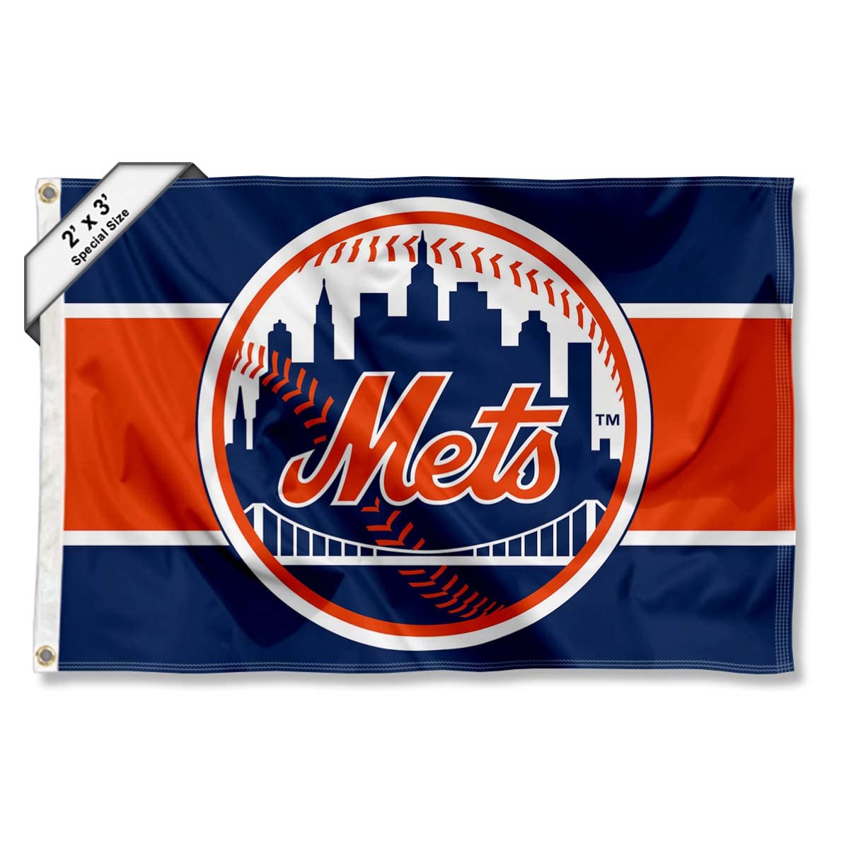 WinCraft New York Mets 2x3 Foot Small Flag - Sports Collectibles, Sports Memorabilia, Sports Fan Shop, Sports Gifts