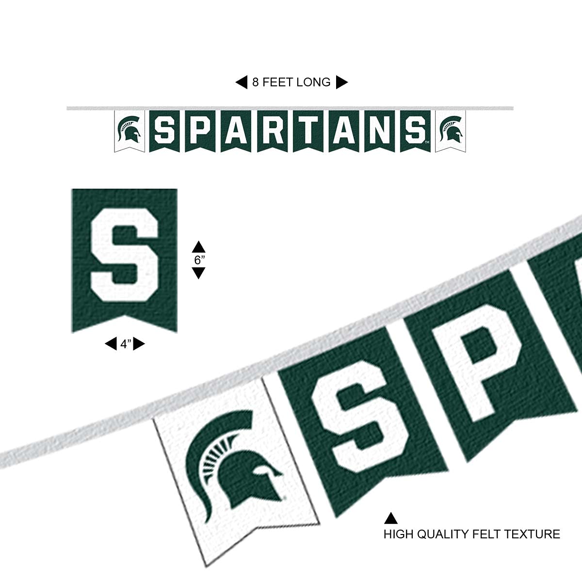 Michigan State Spartans Banner String Pennant Flags - Sports Collectibles, Sports Memorabilia, Sports Fan Shop, Sports Gifts