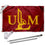 College Flags & Banners Co. Louisiana Monroe Warhawks ULM Logo Flag and Pole Bracket Mount Bundle - Sports Collectibles, Sports Memorabilia, Sports Fan Shop, Sports Gifts