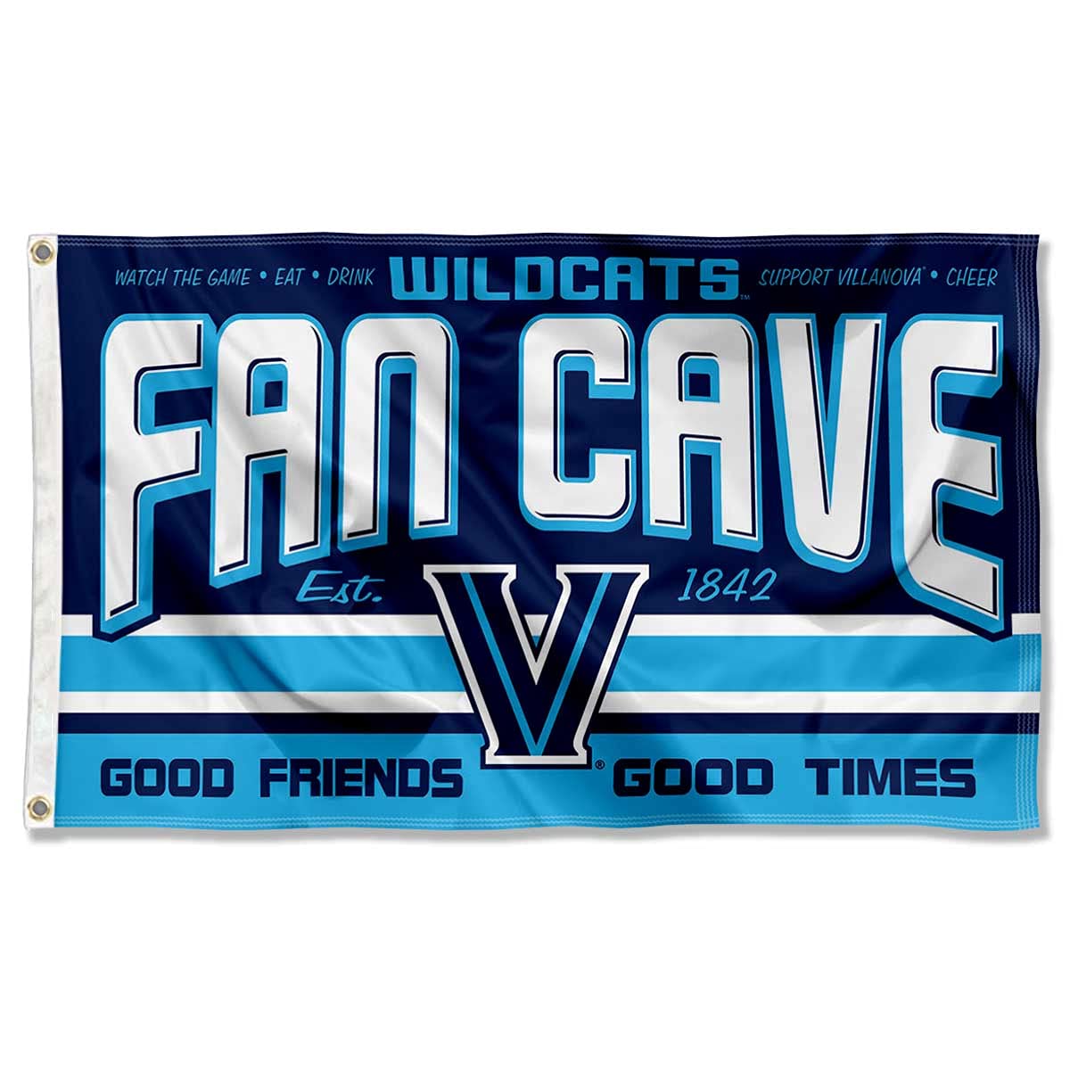 Villanova Wildcats Fan Man Cave Banner Flag - Sports Collectibles, Sports Memorabilia, Sports Fan Shop, Sports Gifts