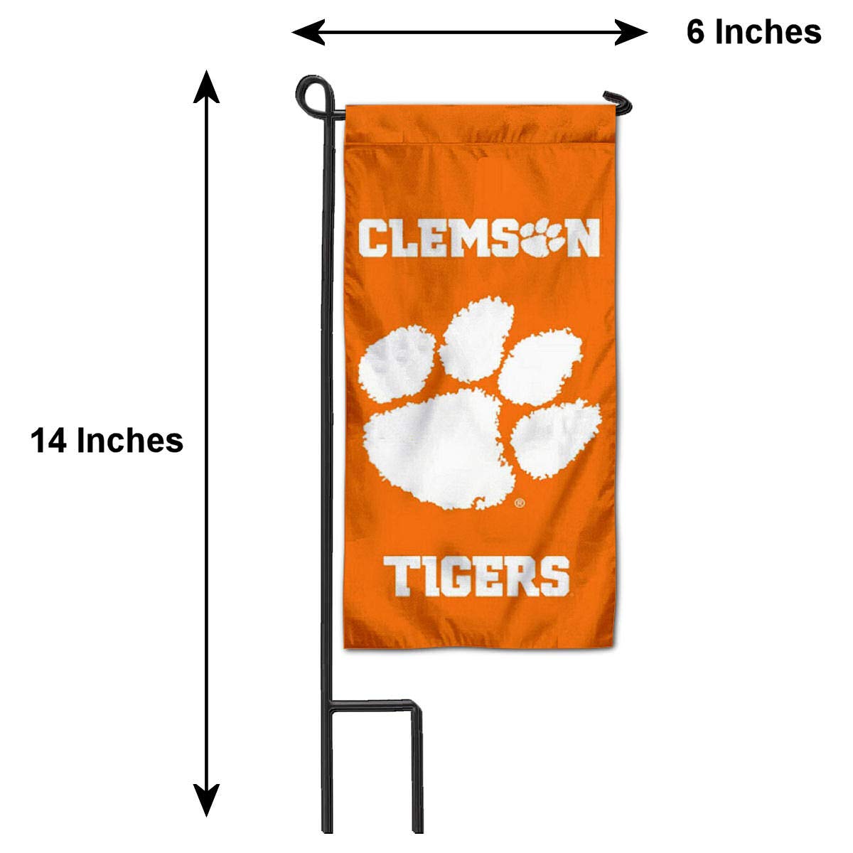 College Flags & Banners Co. Clemson Tigers Mini Garden and Flower Pot Flag Topper - Sports Collectibles, Sports Memorabilia, Sports Fan Shop, Sports Gifts