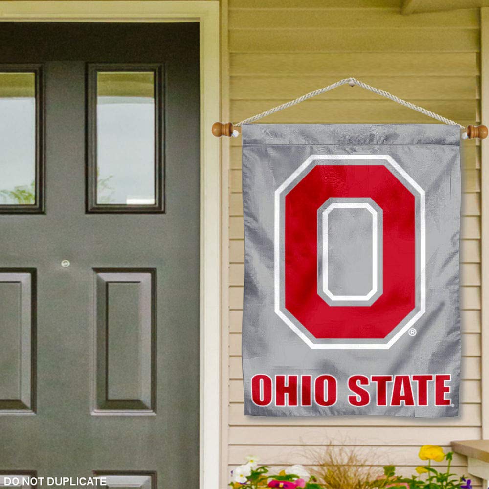 Ohio State Buckeyes Block O Banner with Hanging Pole - Sports Collectibles, Sports Memorabilia, Sports Fan Shop, Sports Gifts