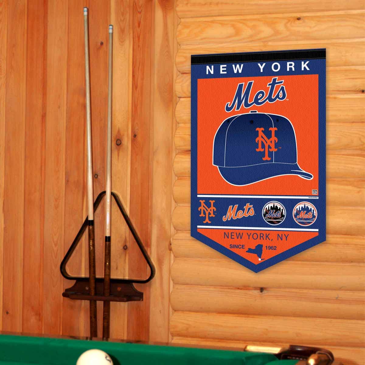 WinCraft New York Mets Heritage History Banner Pennant - Sports Collectibles, Sports Memorabilia, Sports Fan Shop, Sports Gifts