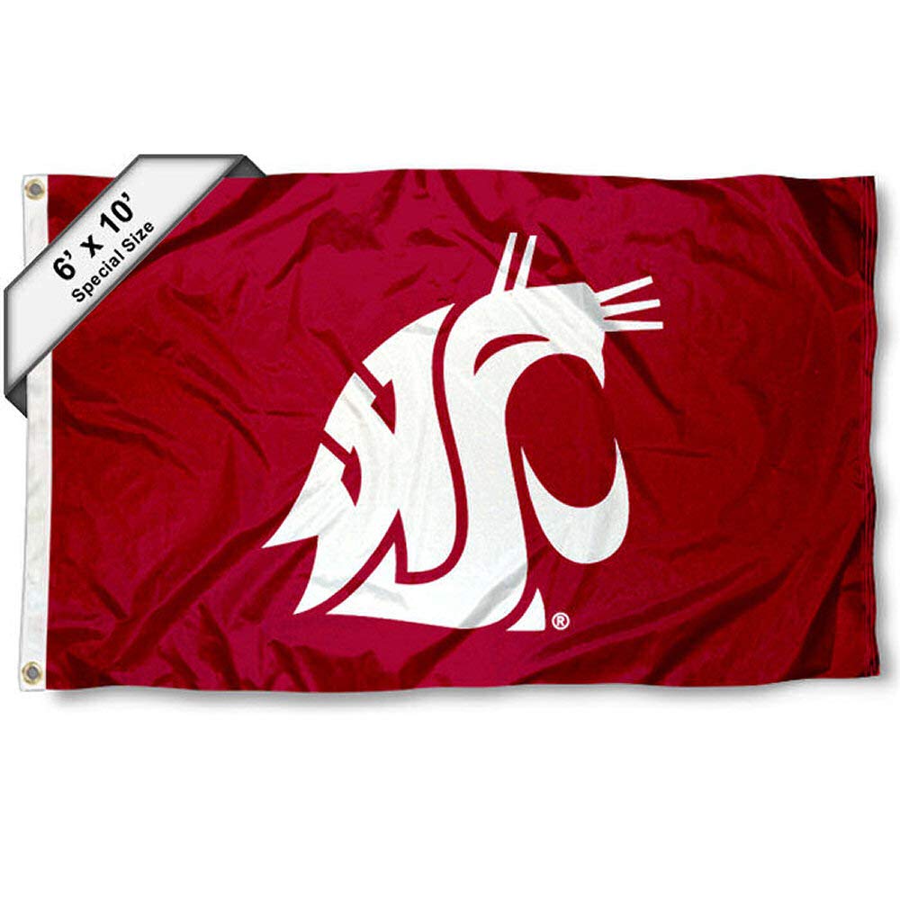 College Flags & Banners Co. Washington State Cougars 6x10 Feet Flag - Sports Collectibles, Sports Memorabilia, Sports Fan Shop, Sports Gifts