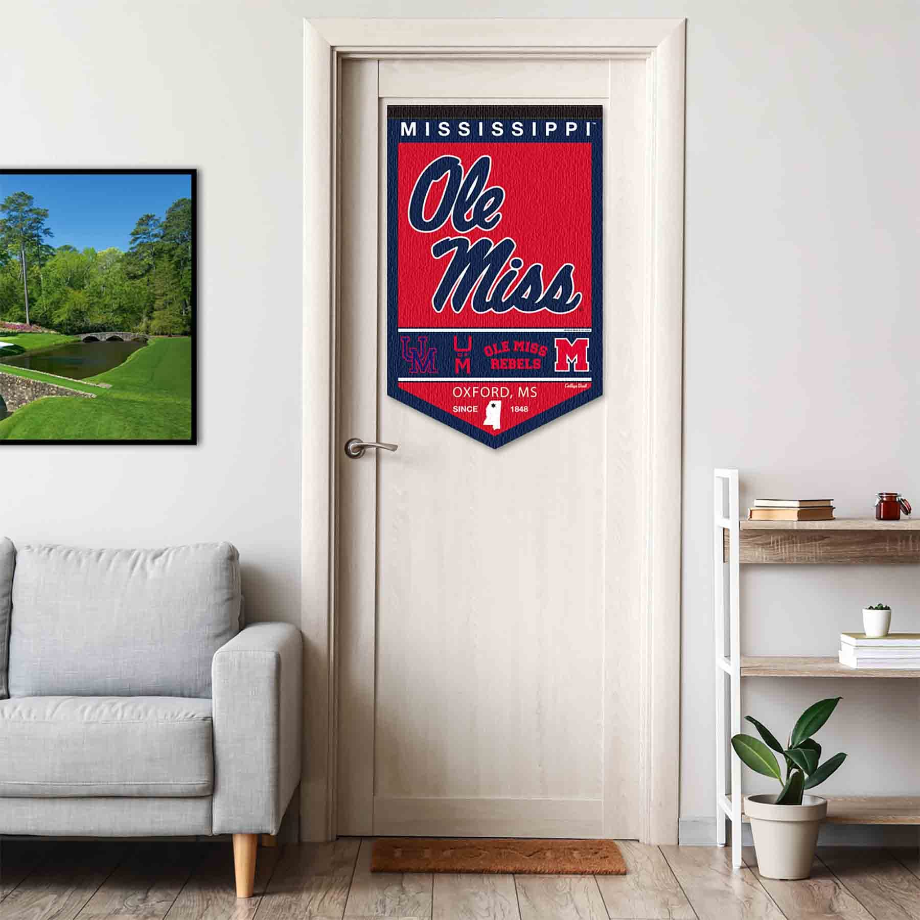 College Flags & Banners Co. Ole Miss Heritage History Banner Pennant - Sports Collectibles, Sports Memorabilia, Sports Fan Shop, Sports Gifts