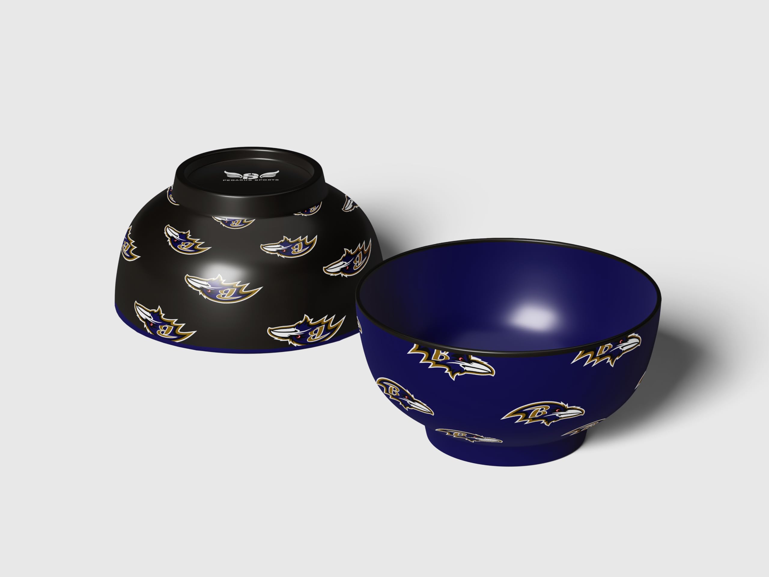 Pegasus Sports NFL Baltimore Ravens Home and Away 2 Pack Serving Bowls - Sports Gifts, Sports Memorabilia, Sports Collectibles, Fan Shop