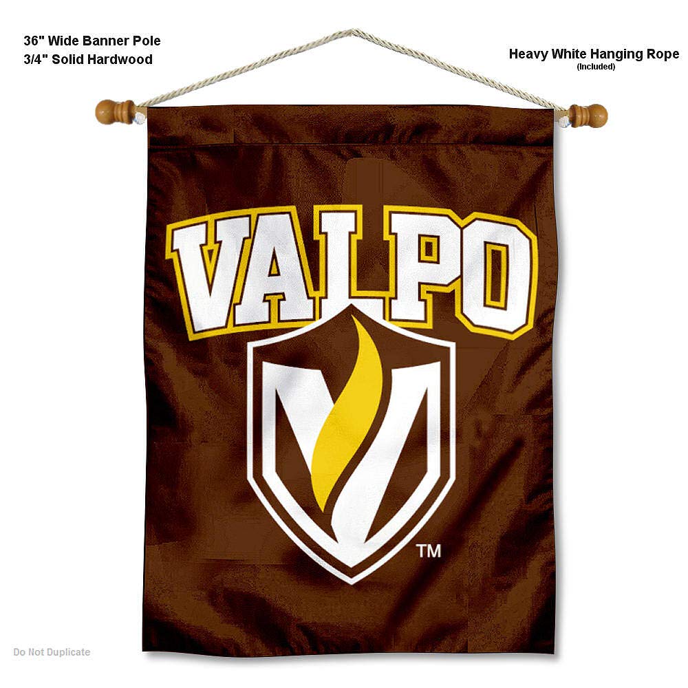 Valparaiso Crusaders House Flag and Wood Banner Pole Set - Sports Collectibles, Sports Memorabilia, Sports Fan Shop, Sports Gifts