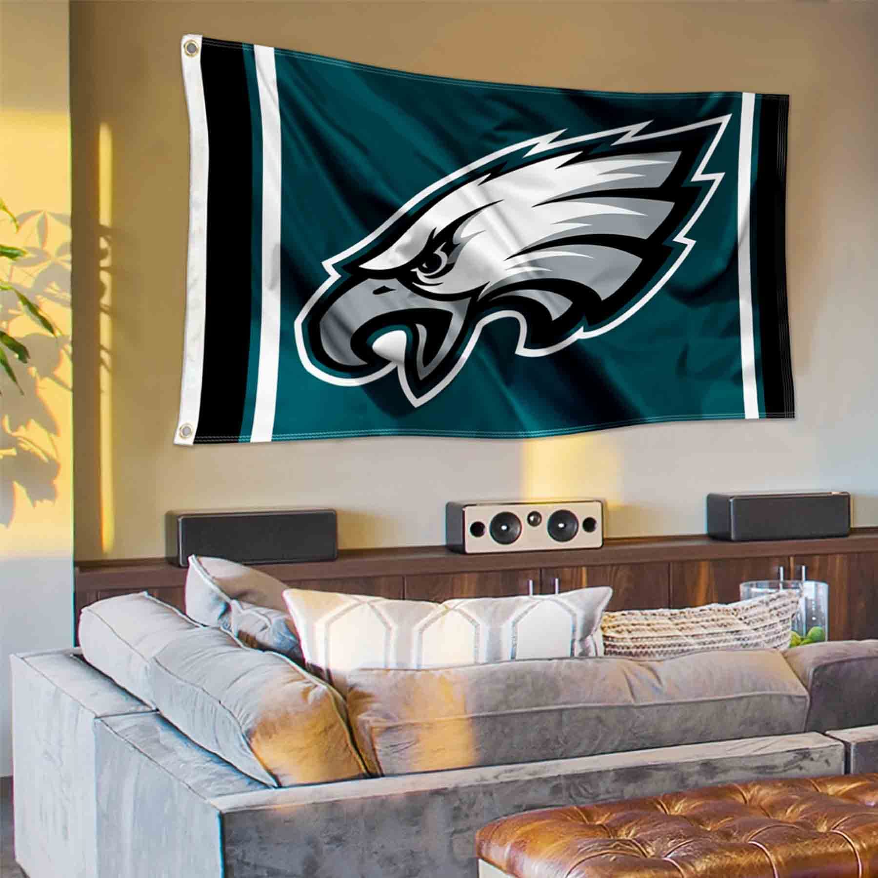 WinCraft Philadelphia Eagles Large 3x5 Flag - Sports Collectibles, Sports Memorabilia, Sports Fan Shop, Sports Gifts