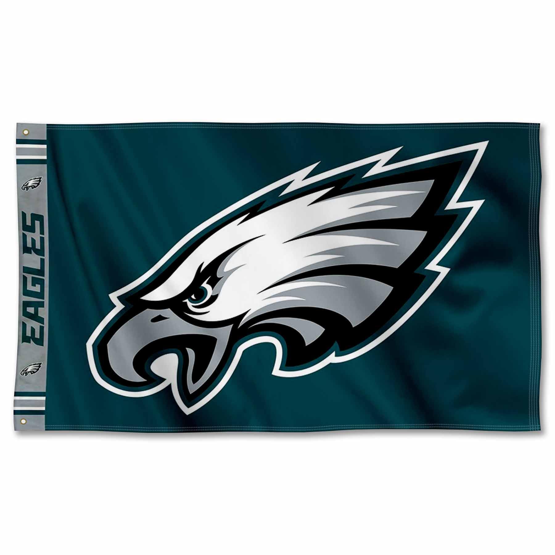 WinCraft Philadelphia Eagles Printed Header 3x5 Foot Banner Flag - Sports Collectibles, Sports Memorabilia, Sports Fan Shop, Sports Gifts