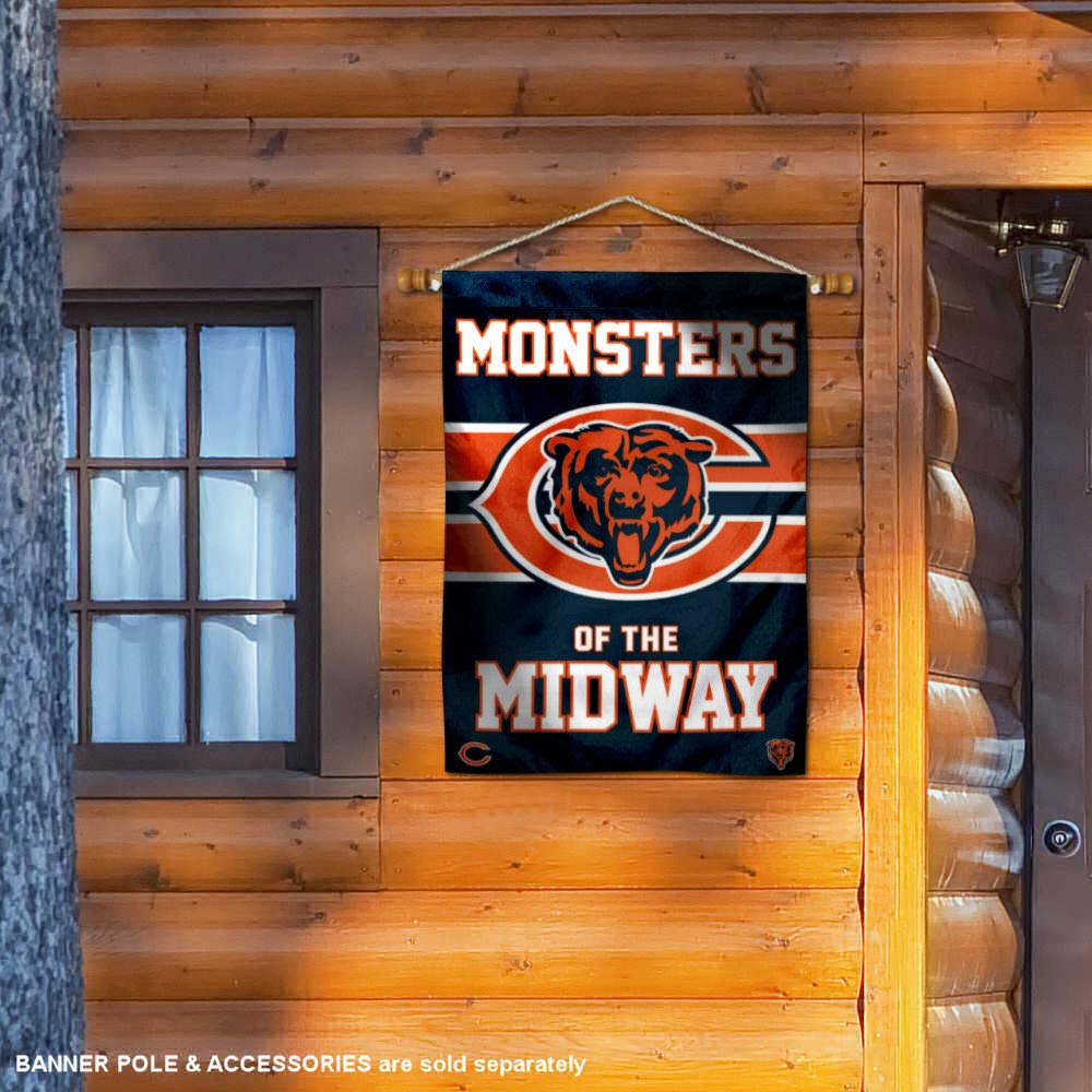 WinCraft Chicago Bears Monsters of The Midway Double Sided Banner Flag - Sports Collectibles, Sports Memorabilia, Sports Fan Shop, Sports Gifts
