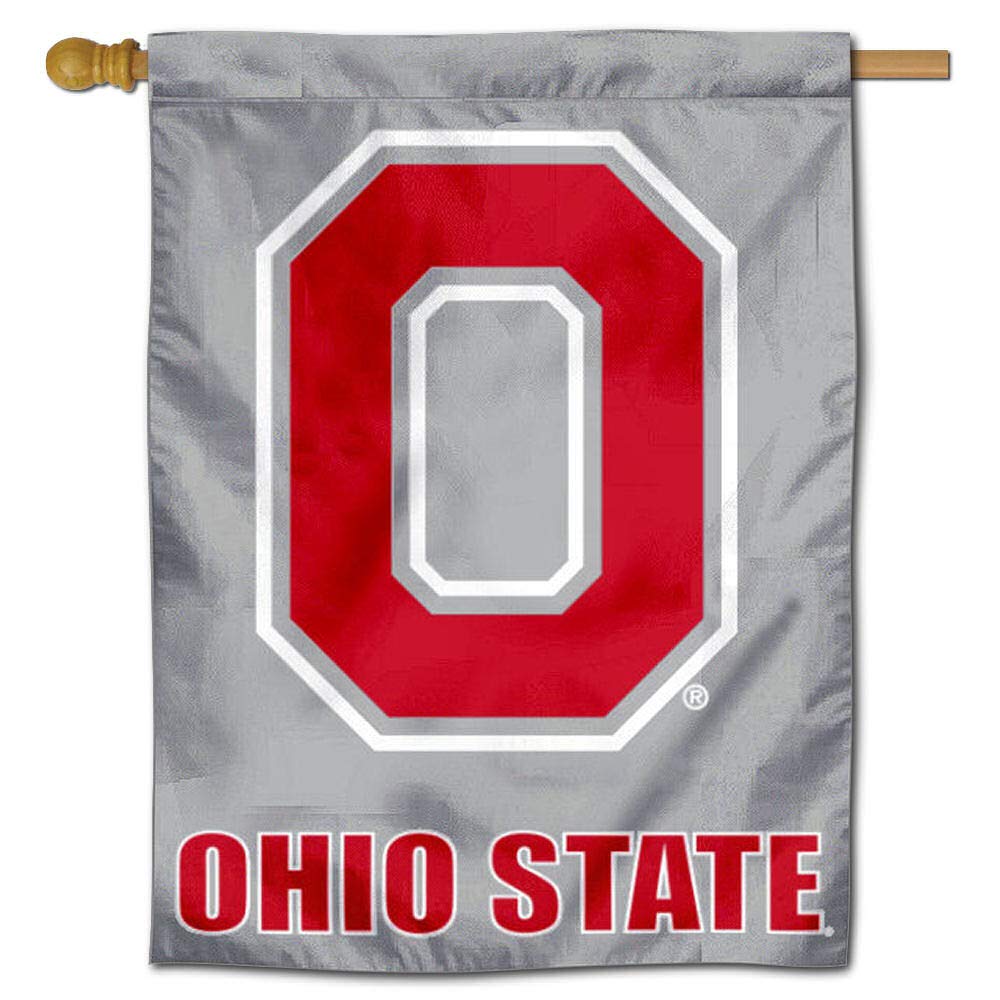 Ohio State Buckeyes Block O Logo House Flag Banner - Sports Collectibles, Sports Memorabilia, Sports Fan Shop, Sports Gifts