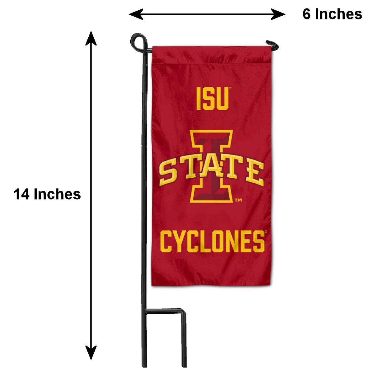 College Flags & Banners Co. Iowa State Cyclones Mini Garden and Flower Pot Flag Topper - Sports Gifts, Sports Memorabilia, Sports Collectibles, Fan Shop