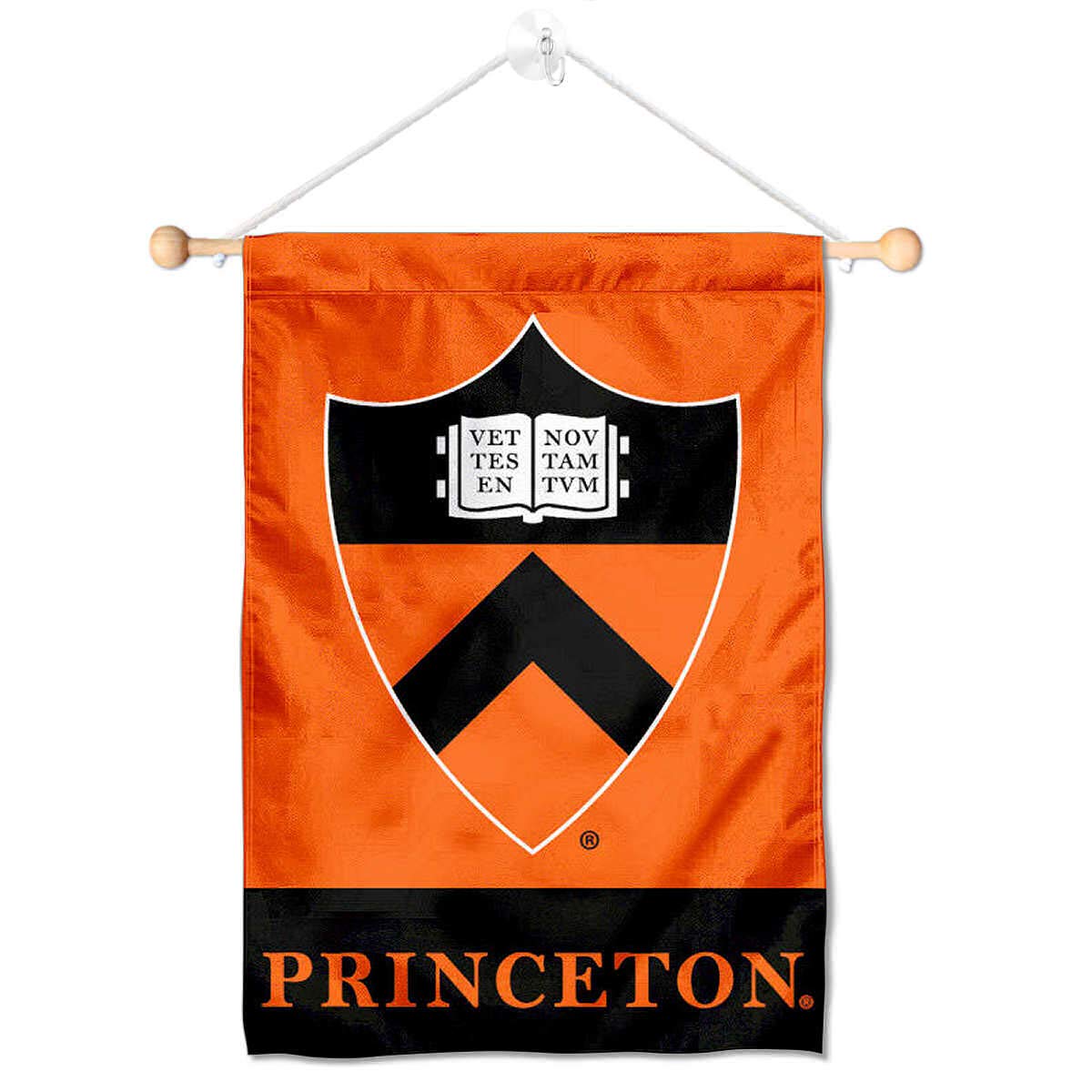 College Flags & Banners Co. Princeton Tigers Window Wall Banner Hanging Flag with Suction Cup - Sports Collectibles, Sports Memorabilia, Sports Fan Shop, Sports Gifts