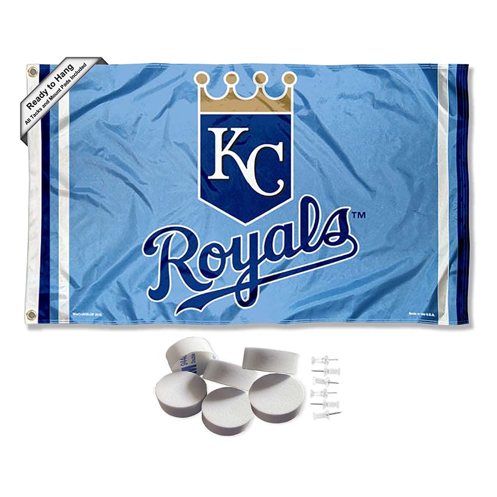 Kansas City Royals Powder Blue Banner and Tapestry Wall Tack Pads - Sports Collectibles, Sports Memorabilia, Sports Fan Shop, Sports Gifts