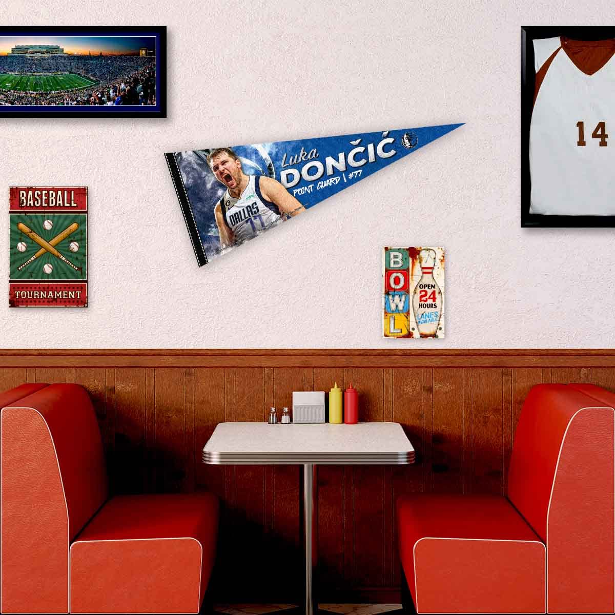 WinCraft Dallas Mavericks Doncic Pennant Flag - Sports Collectibles, Sports Memorabilia, Sports Fan Shop, Sports Gifts