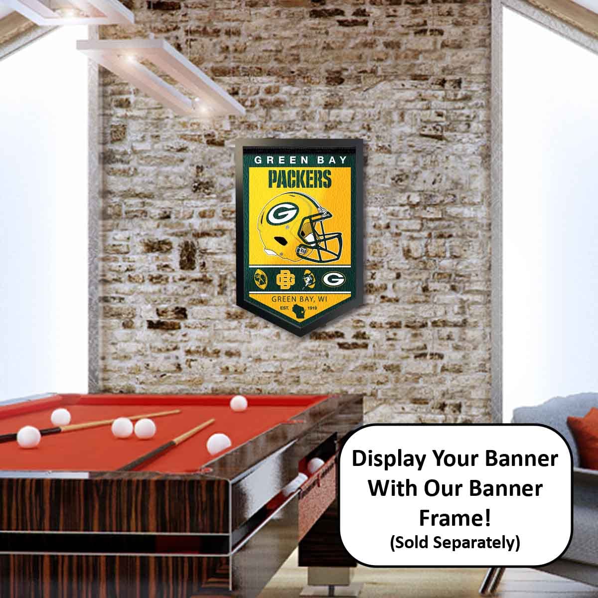 WinCraft Green Bay Packers Heritage History Banner Pennant - Sports Collectibles, Sports Memorabilia, Sports Fan Shop, Sports Gifts