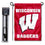 College Flags & Banners Co. Wisconsin Badgers Motion W Garden Flag with Pole Stand Holder - Sports Collectibles, Sports Memorabilia, Sports Fan Shop, Sports Gifts