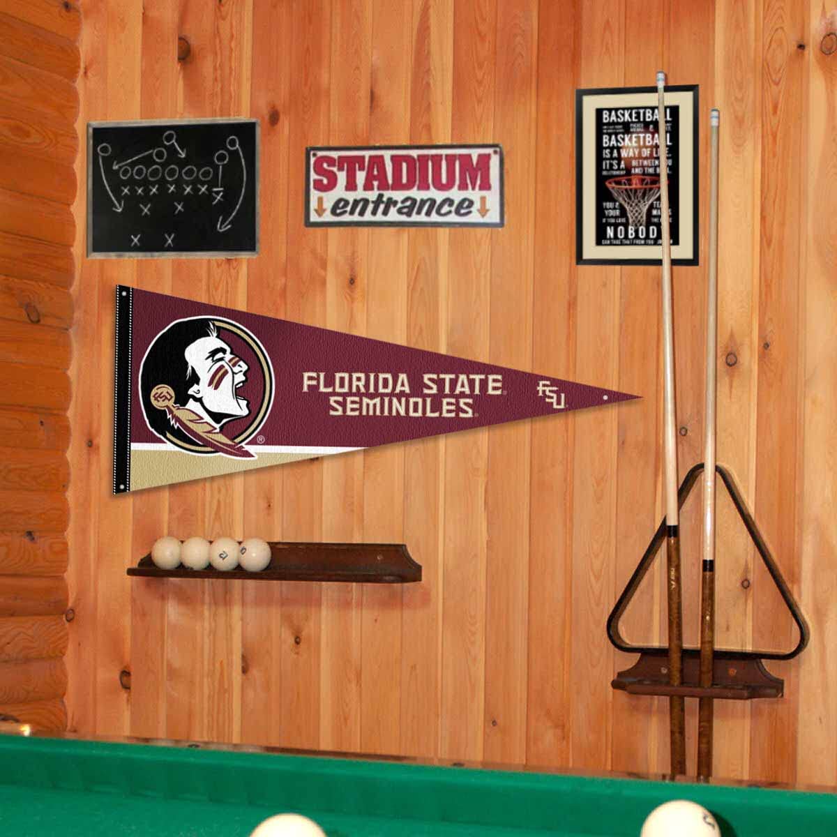 College Flags & Banners Co. Florida State FSU Noles Pennant Flag and Wall Tack Mount Pads - Sports Collectibles, Sports Memorabilia, Sports Fan Shop, Sports Gifts