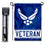 WinCraft Air Force Veteran Garden Flag with Stand Holder - Sports Collectibles, Sports Memorabilia, Sports Fan Shop, Sports Gifts