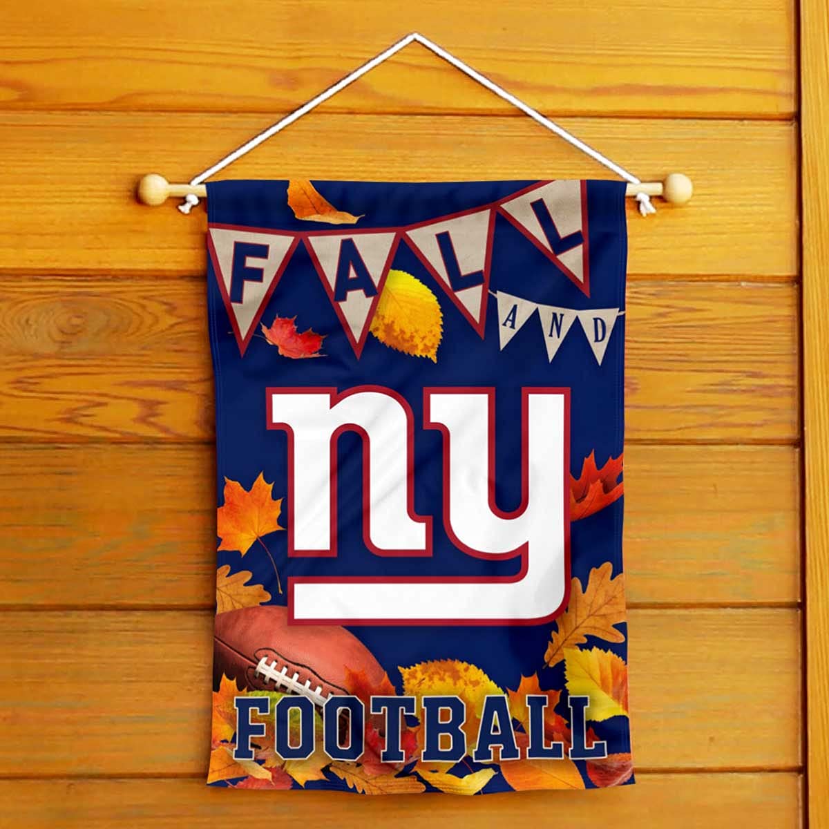 WinCraft New York Giants Fall Leaves Decorative Football Garden Flag Double Sided Banner - Sports Collectibles, Sports Memorabilia, Sports Fan Shop, Sports Gifts
