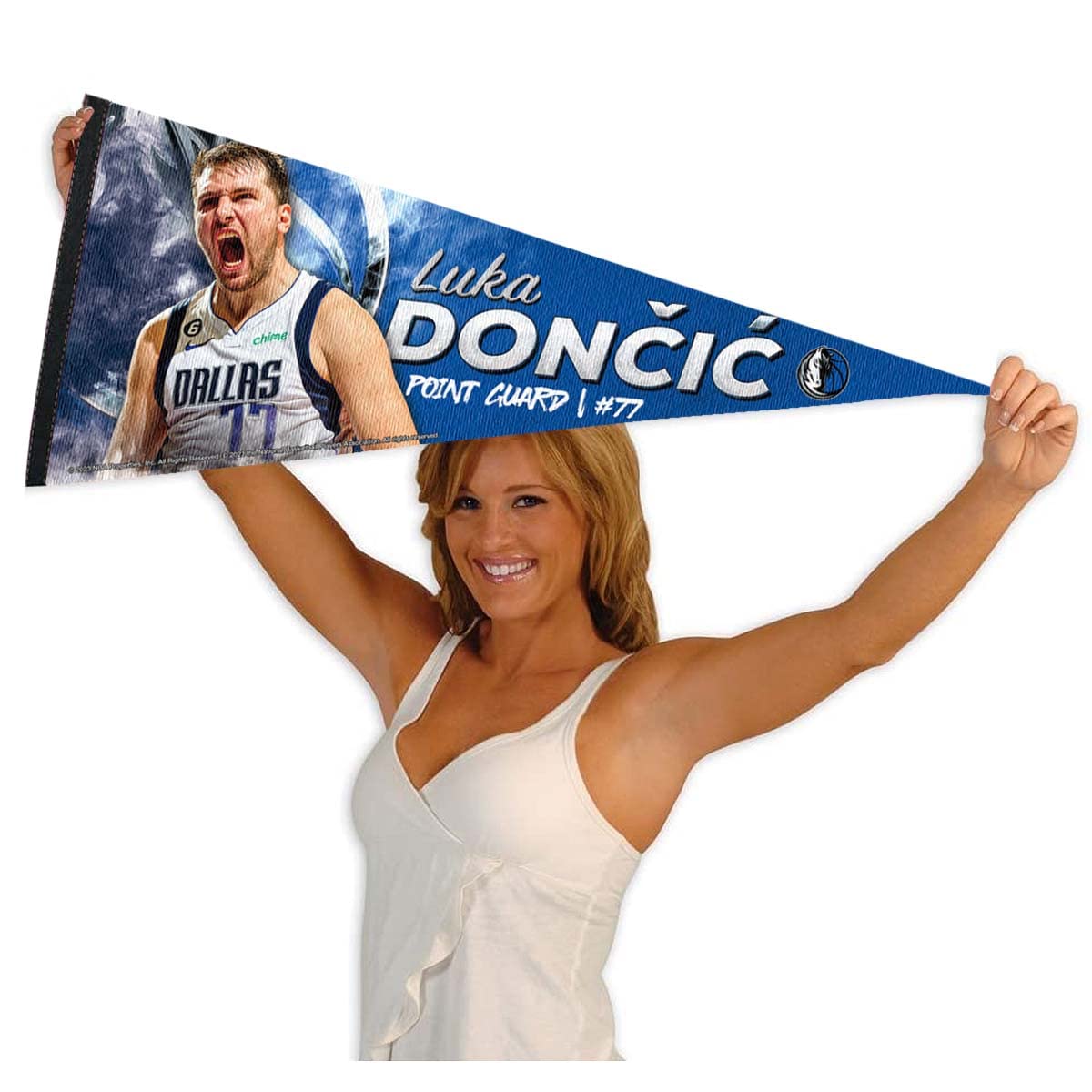 WinCraft Dallas Mavericks Doncic Pennant Flag - Sports Collectibles, Sports Memorabilia, Sports Fan Shop, Sports Gifts
