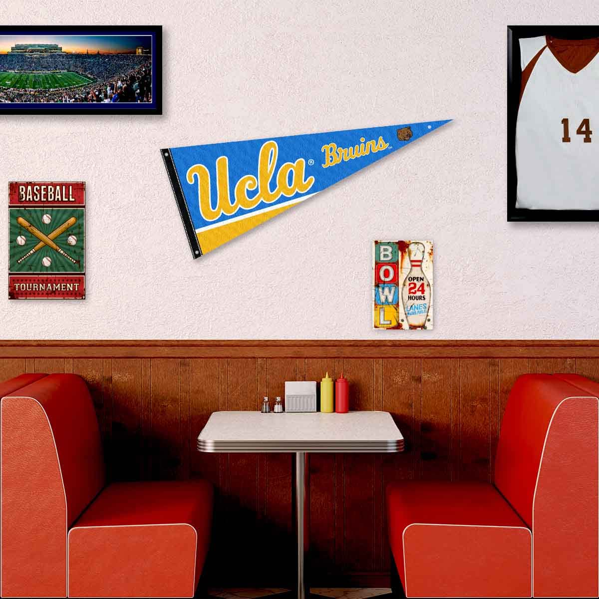 College Flags & Banners Co. Bruins Pennant Flag and Wall Tack Mount Pads - Sports Collectibles, Sports Memorabilia, Sports Fan Shop, Sports Gifts